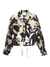 3.1 Phillip Lim Floral-print Drawstring Shirt In Black