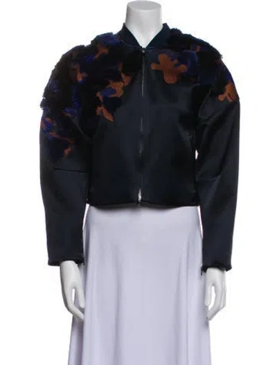 Pre-owned 3.1 Phillip Lim Floral Print Evening Jacket In Blue