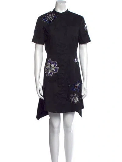 Pre-owned 3.1 Phillip Lim Floral Print Knee-length Dress In Black