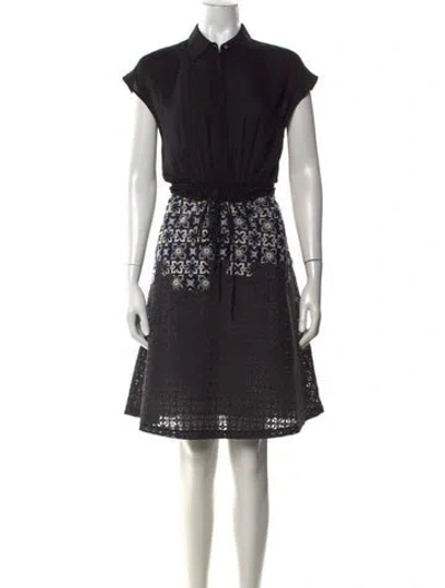 Pre-owned 3.1 Phillip Lim Floral Print Knee-length Dress In Black/grey