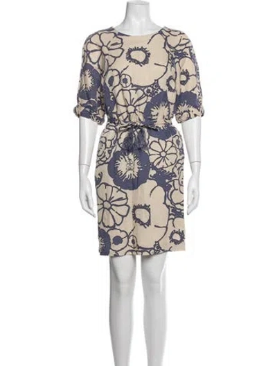 Pre-owned 3.1 Phillip Lim Floral Print Knee-length Dress In Neutrals