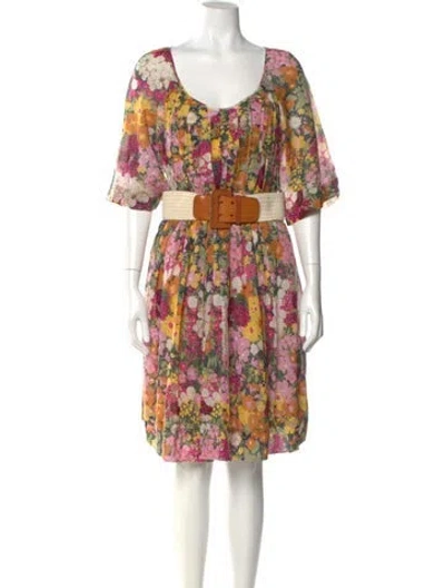 Pre-owned 3.1 Phillip Lim Floral Print Knee-length Dress In Pink