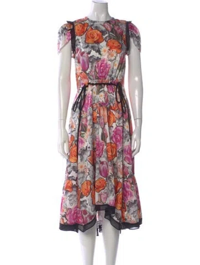 Pre-owned 3.1 Phillip Lim Floral Print Midi Length Dress In Multi
