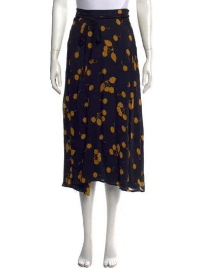 Pre-owned 3.1 Phillip Lim Floral Print Midi Length Skirt In Blue