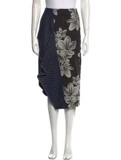 Pre-owned 3.1 Phillip Lim Floral Print Midi Length Skirt In Multi