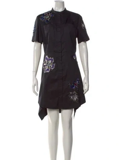 Pre-owned 3.1 Phillip Lim Floral Print Mini Dress In Black