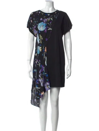 Pre-owned 3.1 Phillip Lim Floral Print Mini Dress In Black
