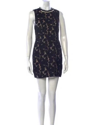 Pre-owned 3.1 Phillip Lim Floral Print Mini Dress In Black