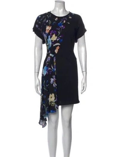 Pre-owned 3.1 Phillip Lim Floral Print Mini Dress In Black