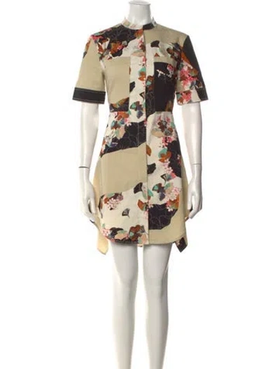 Pre-owned 3.1 Phillip Lim Floral Print Mini Dress In Neutral