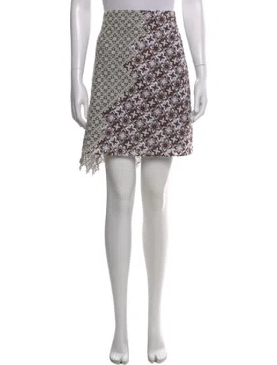 Pre-owned 3.1 Phillip Lim Floral Print Mini Skirt In Neutral