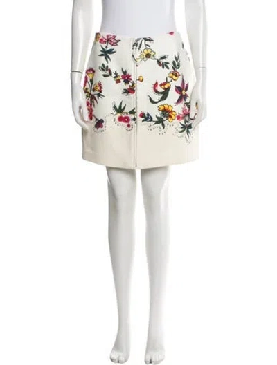 Pre-owned 3.1 Phillip Lim Floral Print Mini Skirt In Neutral