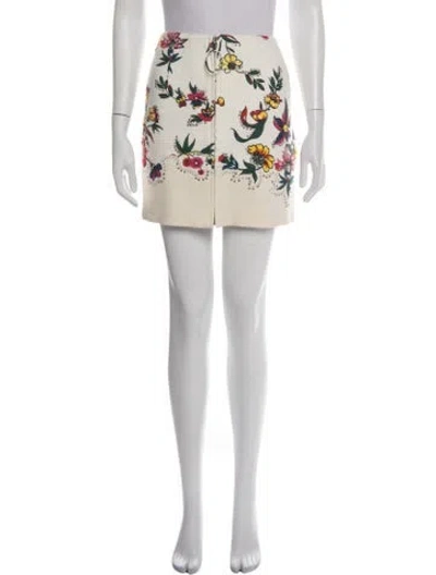 Pre-owned 3.1 Phillip Lim Floral Print Mini Skirt In Neutrals