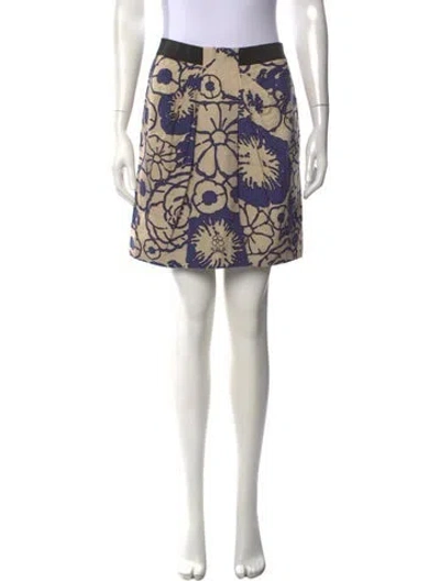 Pre-owned 3.1 Phillip Lim Floral Print Mini Skirt In Neutrals