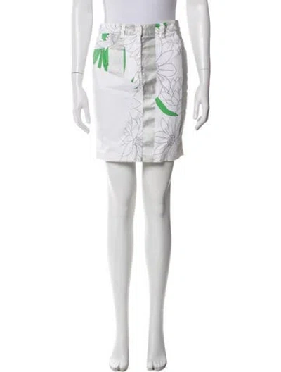 Pre-owned 3.1 Phillip Lim Floral Print Mini Skirt In White