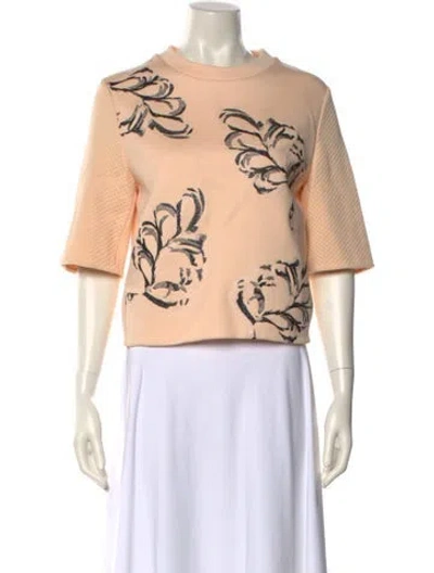Pre-owned 3.1 Phillip Lim Floral Print Mock Neck Sweatshirt In Pink