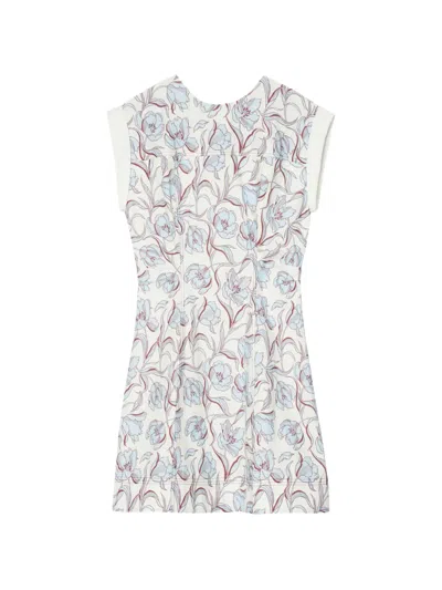 3.1 Phillip Lim Cap Sleeve Floral Mini Dress In Neutral