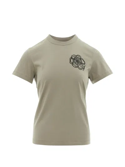3.1 Phillip Lim Floral-embroidery T-shirt In Gold