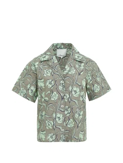 3.1 Phillip Lim Floral-print Short-sleeve Shirt In Multi