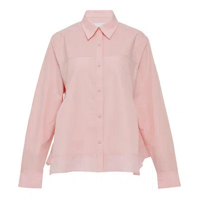 3.1 Phillip Lim Flounce Hem Long Sleeve Shirt In Pink