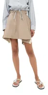 3.1 Phillip Lim Flounce Mini Skirt Khaki In Khaki