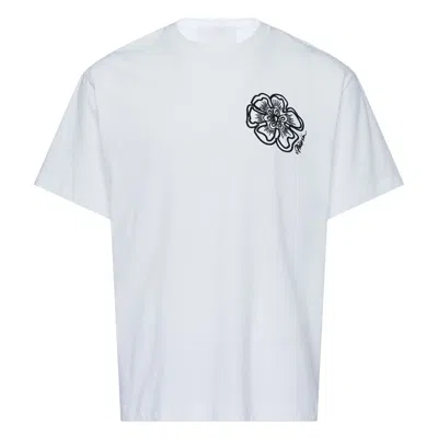 3.1 Phillip Lim Flower Embroidered T-shirt In White