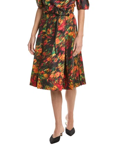 3.1 Phillip Lim Flowers In Motion Canvas Origami Silk-blend Dress In Multi