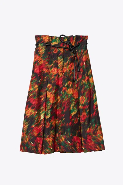 3.1 Phillip Lim Flowers In Motion Cotton Canvas Origami Skirt In Multi