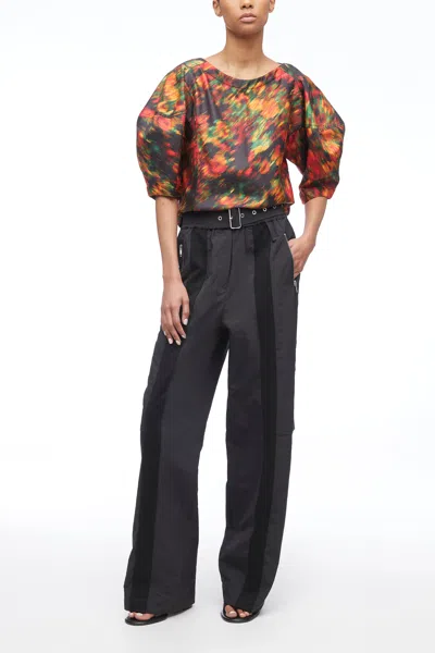 3.1 Phillip Lim Flowers In Motion Cotton Canvas Top In Multi