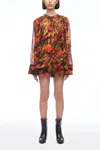 3.1 Phillip Lim Flowers In Motion Crinkle Chiffon Blouse In Multi