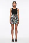 3.1 Phillip Lim Flowerworks Origami Short In Blk Multi
