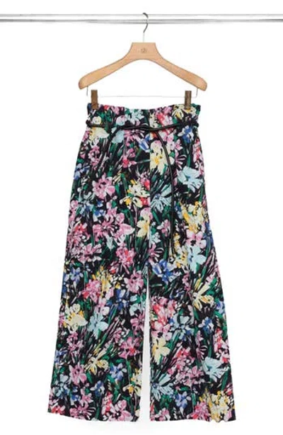 3.1 Phillip Lim Flowerworks Print Crop Wide Leg Pants In Multi