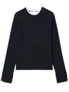 3.1 Phillip Lim Fluid Ribbed Sweater In Mi401 Midnight