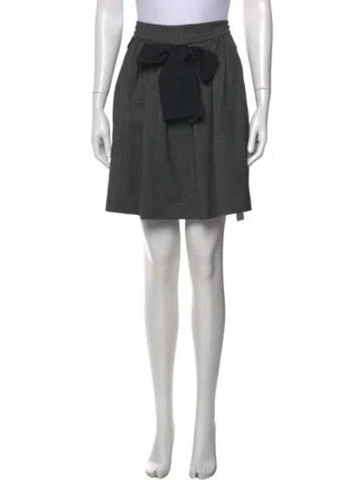 Pre-owned 3.1 Phillip Lim For Tatami Wool Mini Skirt In Gray