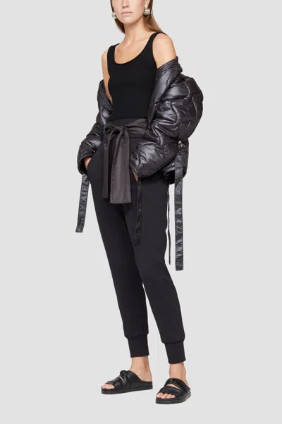 3.1 Phillip Lim French Terry Jogger With Tie Waistband In Black