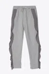 3.1 Phillip Lim French Terry Track Pant With Ruffle Side Panel In Gray