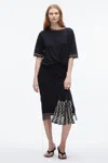 3.1 Phillip Lim French Tuck Knit Dress With Organza In Blue