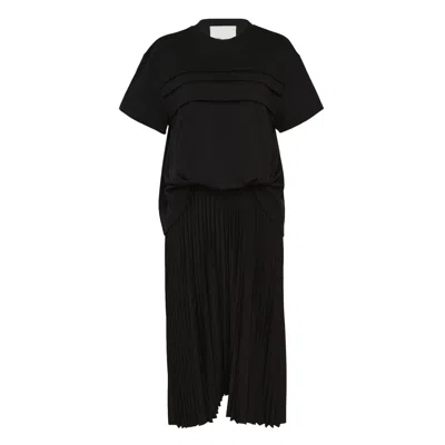 3.1 Phillip Lim French Tucked T-shirt Combo Dress In Black