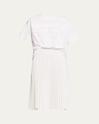 3.1 Phillip Lim French-tuck T-shirt Combo Dress In Animal Print
