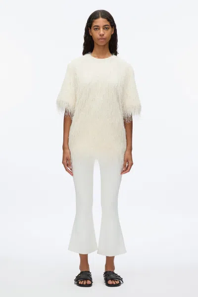 3.1 Phillip Lim Fringe Boxy Tee In Ivory