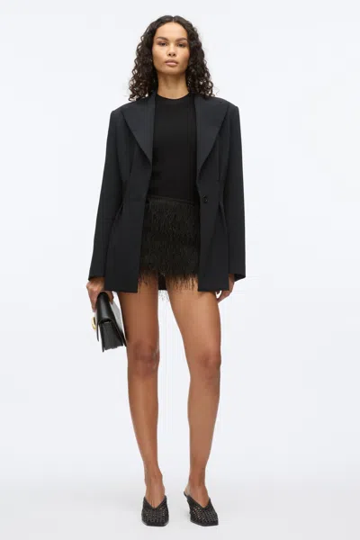 3.1 Phillip Lim Fringe Mini Slip Skirt In Black