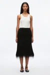 3.1 Phillip Lim Fringed Midi Skirt In Black