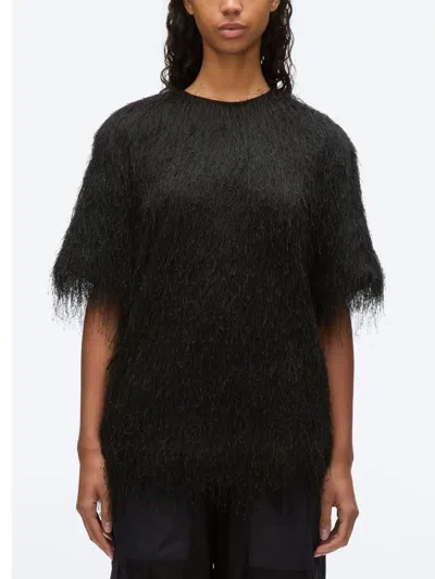 3.1 Phillip Lim Fringed Blouse In Black
