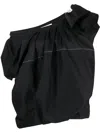 3.1 Phillip Lim Gathered-detail Off-shoulder Blouse In Black