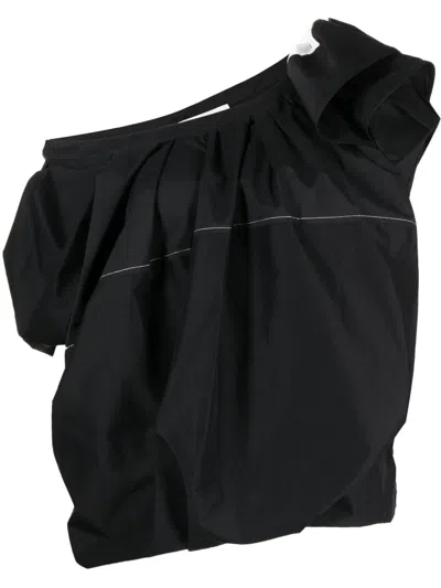 3.1 Phillip Lim Gathered-detail Off-shoulder Blouse In Black