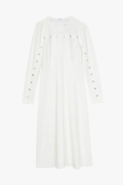3.1 Phillip Lim Gathered Dress With Ring Snaps In White