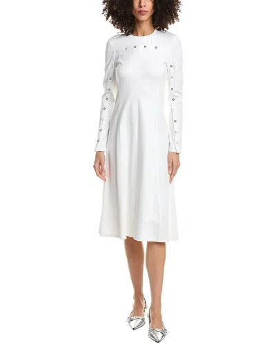 3.1 Phillip Lim Gathered Ponte Dress In White
