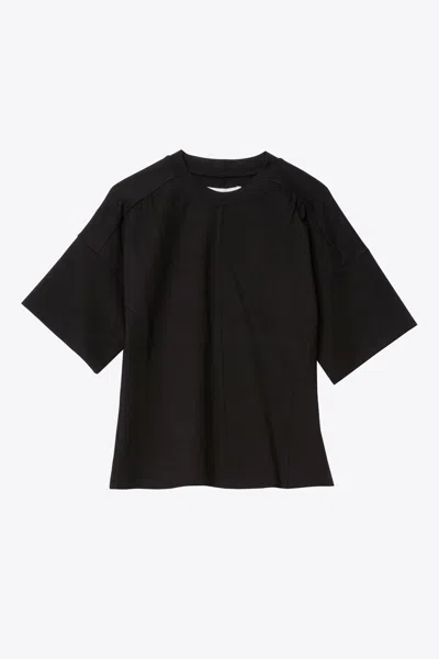 3.1 Phillip Lim Gathered Ponte T-shirt In Black