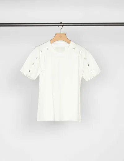 3.1 Phillip Lim Gathered Top With Ring Snaps In White
