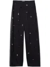 3.1 Phillip Lim Gem-embellished Chiffon Trousers In Blue